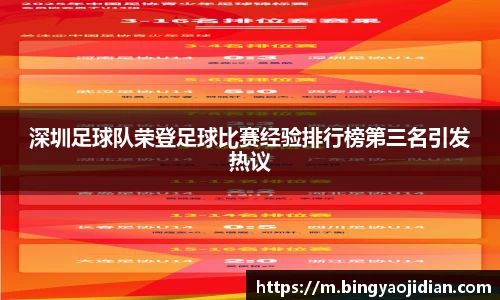 深圳足球队荣登足球比赛经验排行榜第三名引发热议